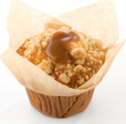 Muffins epla/kanil fyllt m/karamellu 36x112g