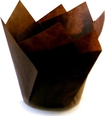 Muffinsform &#8222;Tulip&#8220; 160x50mm brún 2000stk/ks