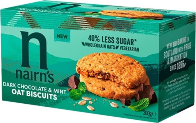 Nairn’s Dark Chocolate & Mint Oat Biscuits