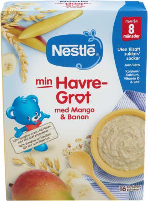 Nestlé Hafragrautur með bönunum og mangó 8x450gr
