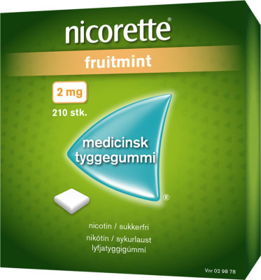 Nicorette Fruitmint lyfjatyggigúmmí