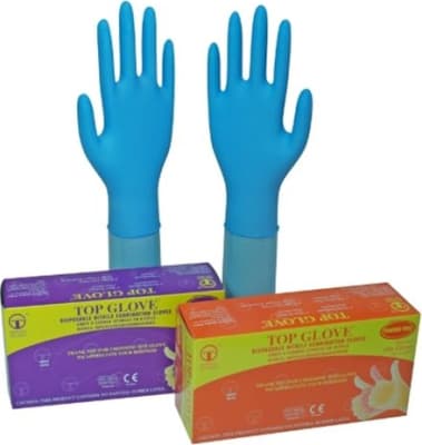 Nitril hanskar bláir L 100stk/pk (10pk/ks)