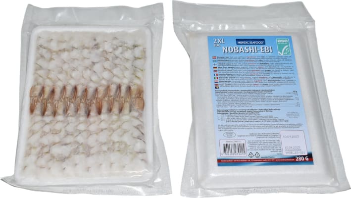 Nobashi EBI Rækja hrá 4L 130-140mm