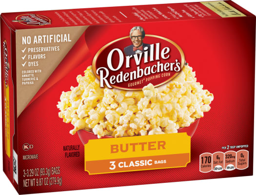 Orville Örbylgjupopp 3 pack Butter