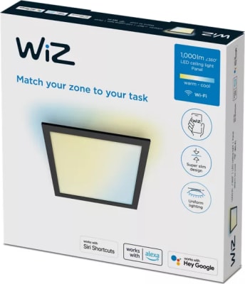Panel WiZ Ceiling SQ 12W Black 27-65K TW