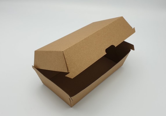 Pappabox "Clamshell" medium með háu loki 174x90x83mm 200stk