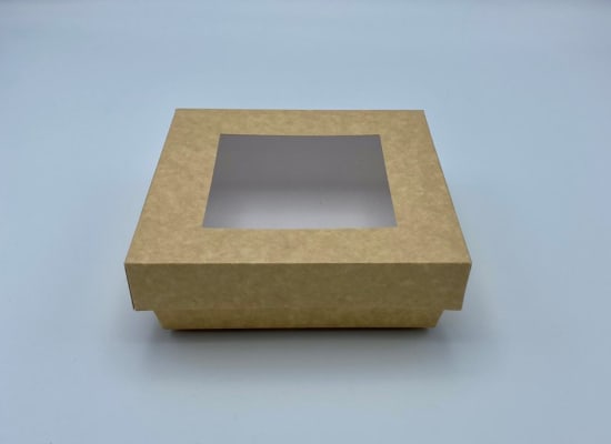 Pappabox m/glugga 158x158x50mm 300stk