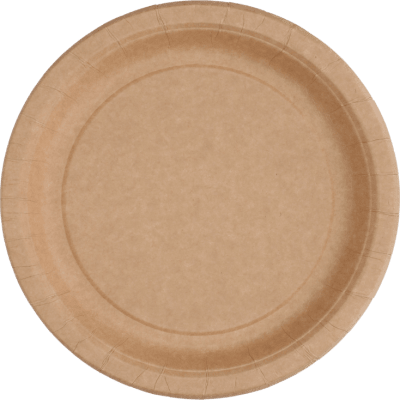 Pappadiskar brúnir 22cm 650stk