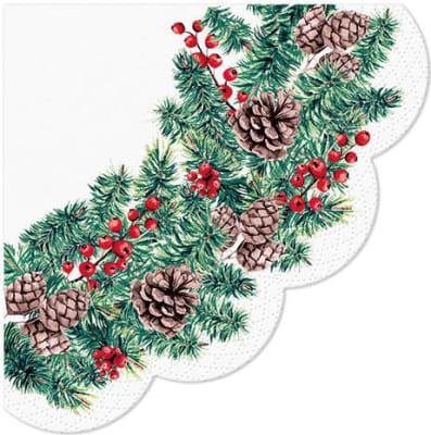 PAW Servíettur 3laga 20stk 33x33cm Winter Branches