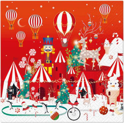 PAW Servíettur 3laga 20stk 33x33cm Winter Wonderland Christmas