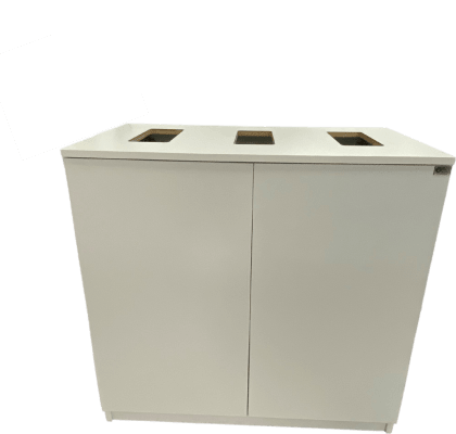 Paxxo skápur 3 hólfa flatur hvítur