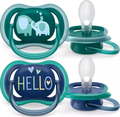 Philips-AVENT Snuð 18 Mán+ 2stk UltraAir Fíll blár/grænn