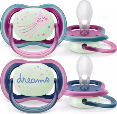 Philips-AVENT Snuð 6-18 Mán 2stk UltraAir Nætursnuð Stjarna