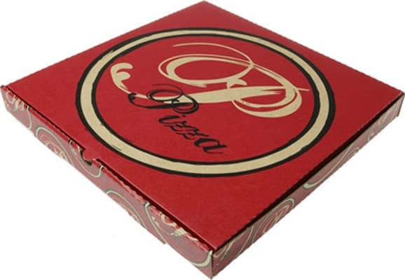 Pizzuöskjur 16" rauðar 100stk