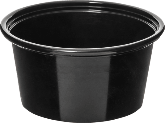Plastbox 4oz PC4 svört 2500stk