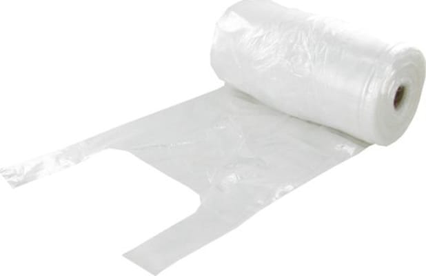 Plastpokar hnútapokar/glærir búðarpokar 8my 200stk
