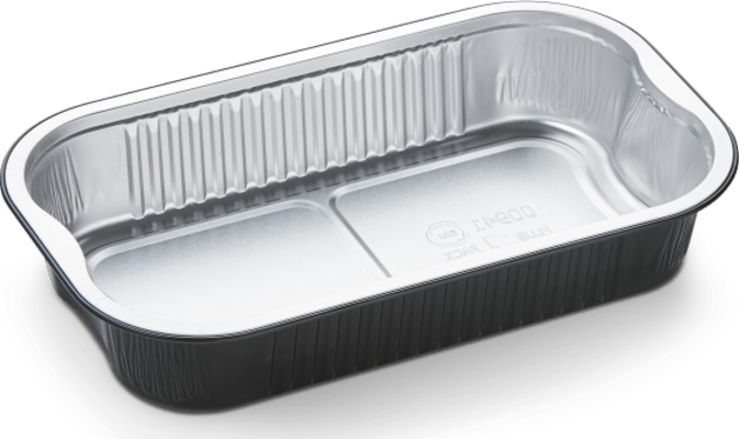Plu álbakki svartur ready to cook 234x138x43mm 940ml 640stk