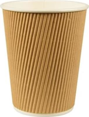 Pure rifflaðir bollar fyrir heita drykki  200ml 25stk (20)