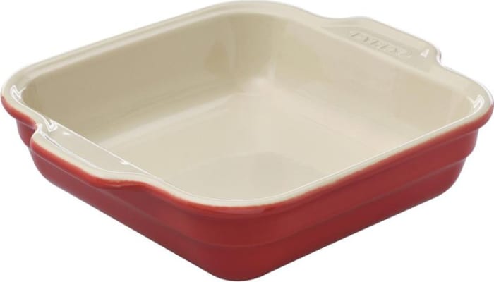 Pyrex Fat ferkantað 27x23cm Création red