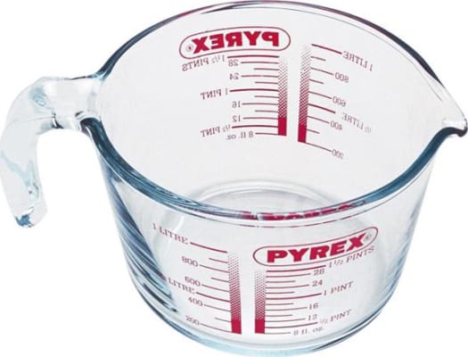 Pyrex Mælikanna gler með haldi 1ltr