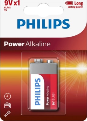 Rafhlöður Powerl. 9V 1 á spj 12 í kassa