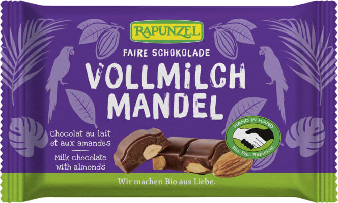 Rapunzel Mjólkursúkkulaði með Möndlum