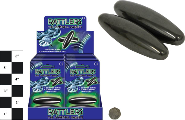 Rattle magnett  6cm.2stk.í pk. Disp-12