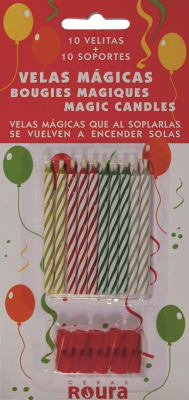 Roura Töfra Afmæliskerti m standi 10 stk