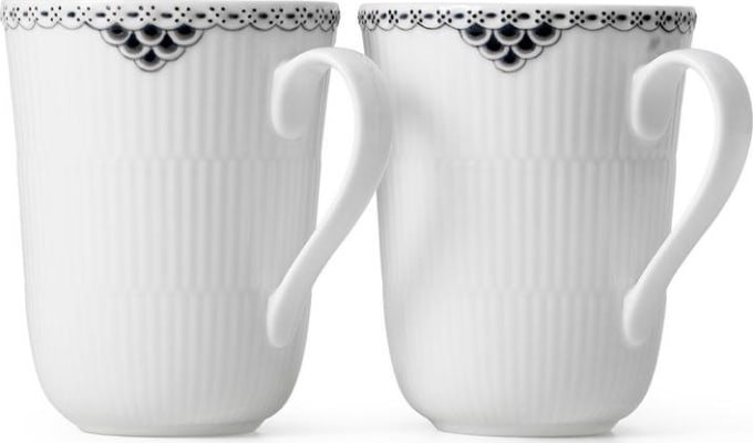 Royal Copenhagen Black Lace bolli 2stk 33cl