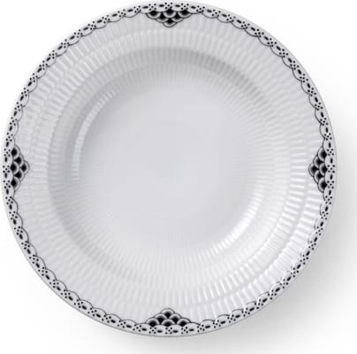 Royal Copenhagen Black Lace diskur djúpur 21cm