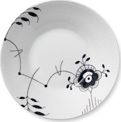 Royal Copenhagen Black Mega djúpur diskur stór 24cm