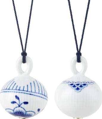 Royal Copenhagen Blue Mega og Princess jólakúla 2stk 9,5cm