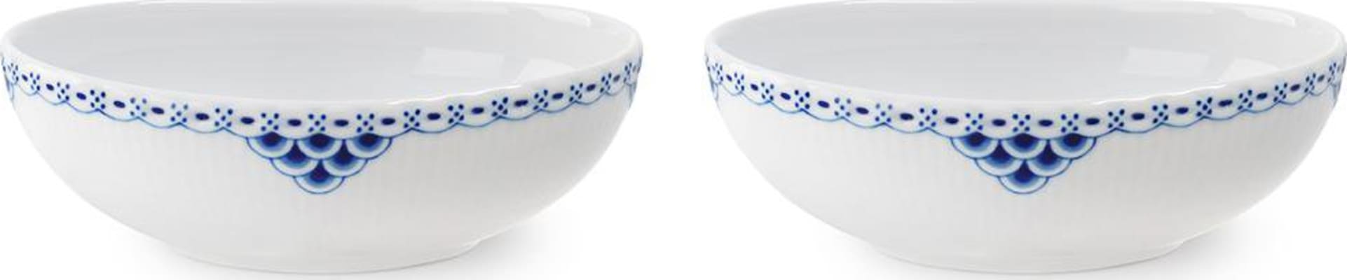 Royal Copenhagen Princess skál oval 37cl 2stk