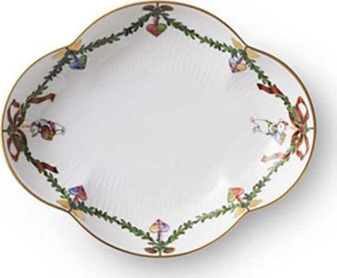 Royal Copenhagen Star Fluted diskur/fat ílangt 17,5cm