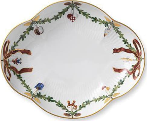 Royal Copenhagen Star Fluted diskur oval 22cm