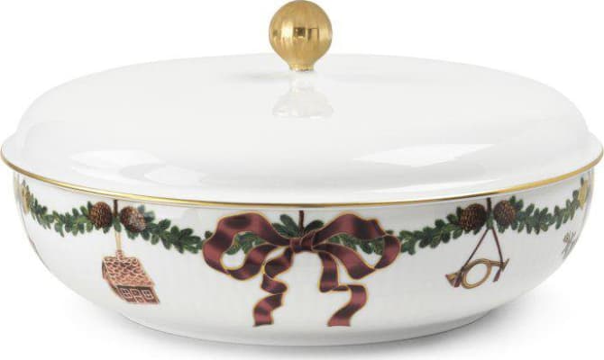 Royal Copenhagen Star fluted skál með loki 21cm