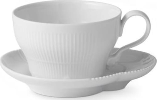 Royal Copenhagen White Elements bolli m.undirskál 26cl