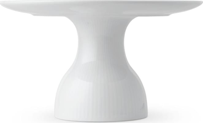 Royal Copenhagen White Fluted diskur á fæti 20cm
