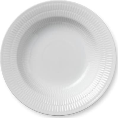 Royal Copenhagen White Fluted diskur djúpur 21cm