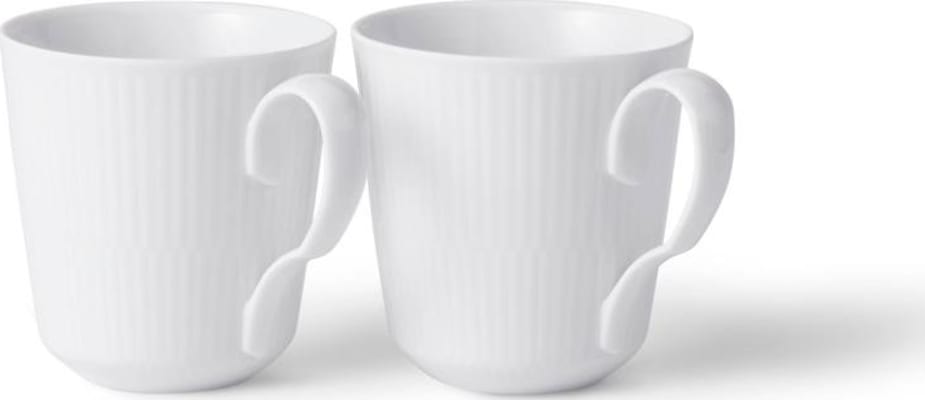 Royal Copenhagen White Fluted krús 2stk 28cl