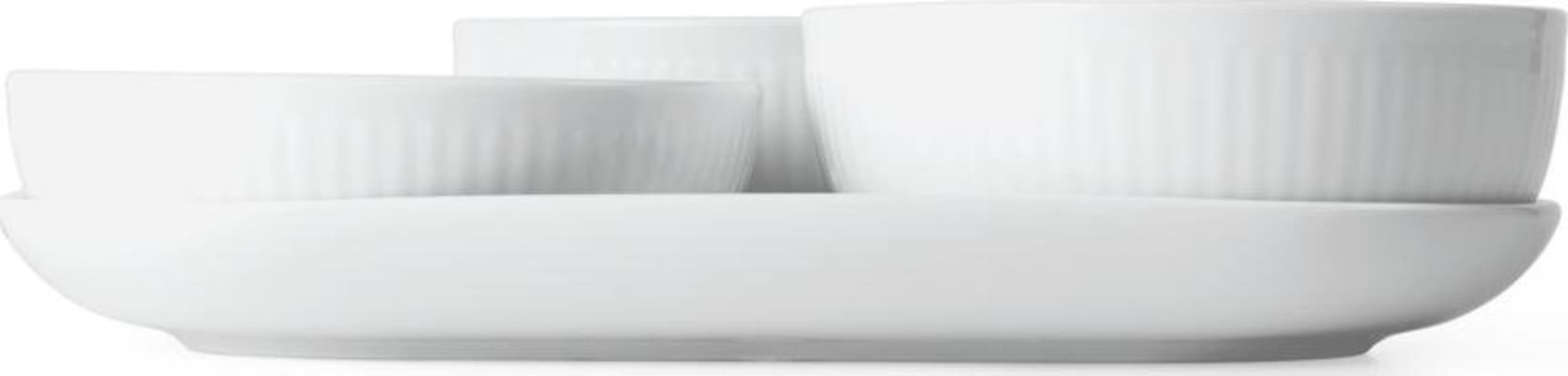 Royal Copenhagen White Fluted skálasett 24,5cm 4stk
