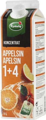 Rynkeby Appelsínuþykkni 1+4 12x1ltr