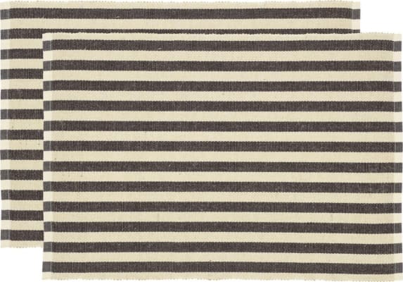 Södahl Diskamotta 2stk 33x48 Statement Stripe ash