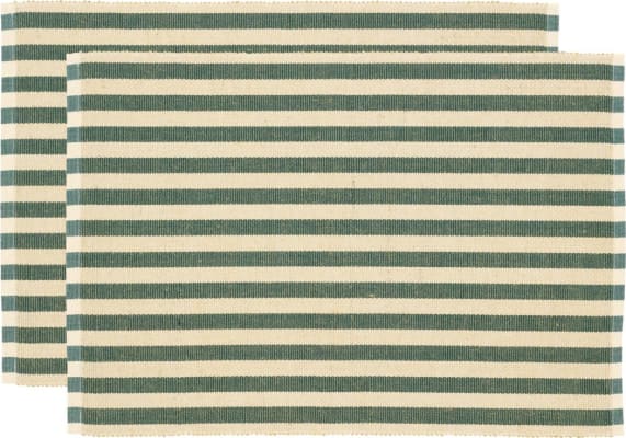 Södahl Diskamotta 2stk 33x48 Statement Stripe green