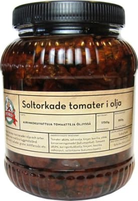 Sólþurrkaðir tómatar í olíu heilir 1,75kg (6stk/ks)