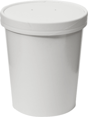 Súpubolli hvítur pappa m/pappaloki 32oz 175stk