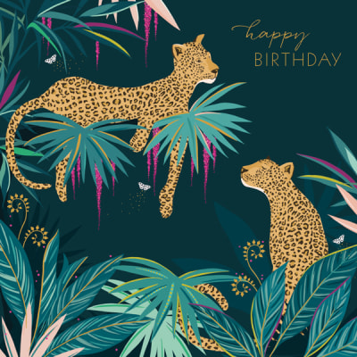 Sara Miller-Gjafakort 138x138mm.Leopard