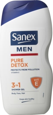 Sanex Shower Gel Men Pure Detox 3-in-1 500 ml