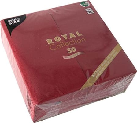 Servíetta einlit, vínrauð brotin saman 40×40  50st (5)