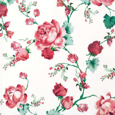 Servíettur Cottage roses 33×33(12)